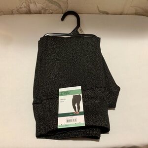 Terra & Sky High Rise Fitted Glitter Leggings 1X (16W-18W) NWT